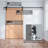 Sliding Standard Single Barn Door Hardware Kit with Handle and Floor Guide-84973970
