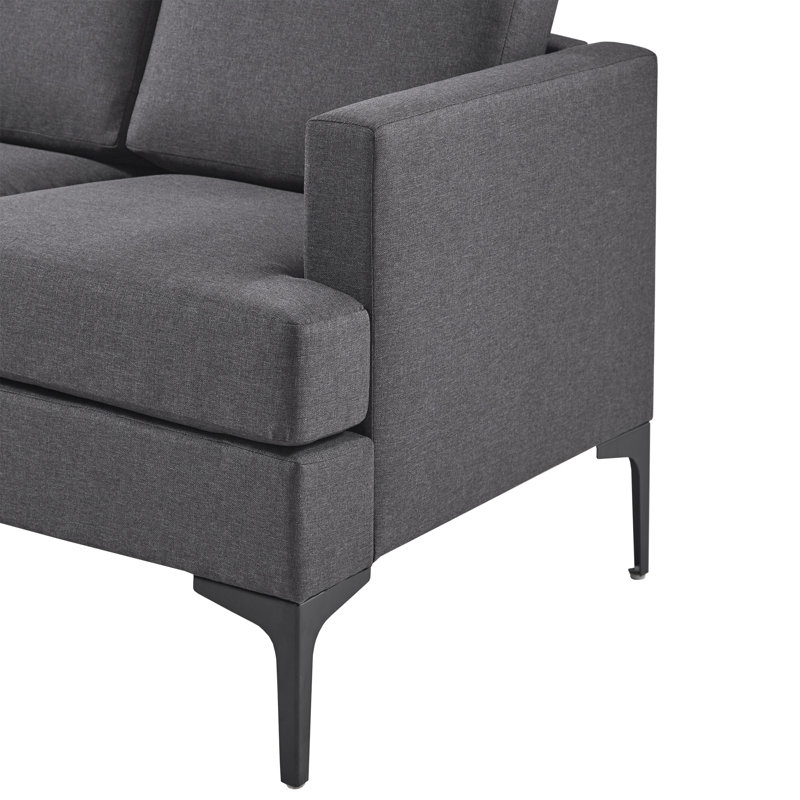 Eisenberg 48.75'' Upholstered Loveseat, Dark Gray