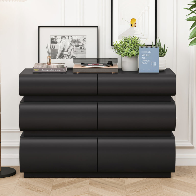 Commode 6 tiroirs Black