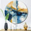 Horloge murale bleue et dorée Fusion IV - Fractals-93379378