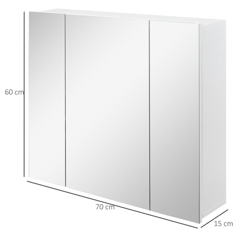 70mm W 60mm H Wall Mounted Required Medicine Cabinet Mirror
