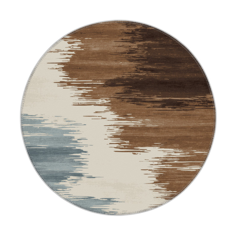 Watercolor Gray Indoor and Outdoor Area Rug, Rectangle 3' x 5'