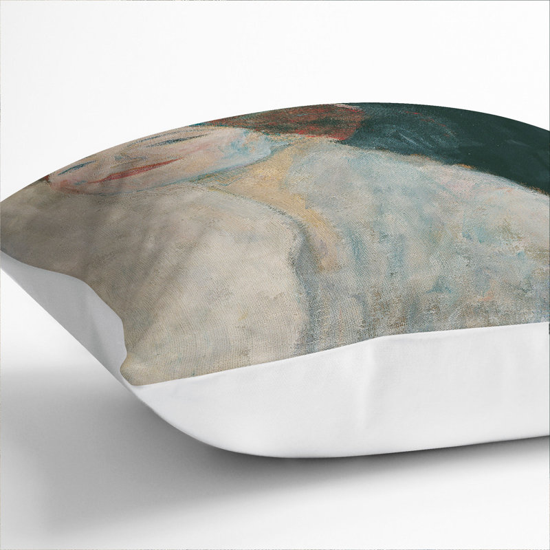 Lady in White Scatter Cushion with Filling, 55cm H x 55cm W x 20cm D, White