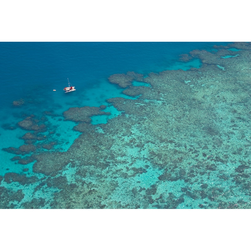 Over The Great Barrier Reef by Shahaira - No Frame Art Prints on Canvas, 81cm H x 122cm W