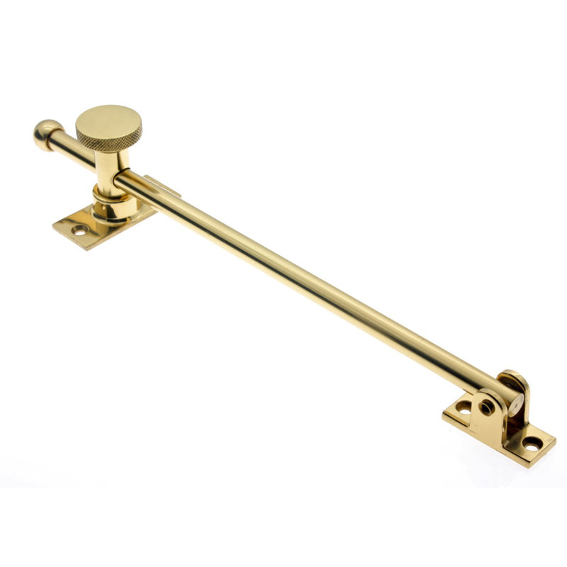 Swing Casement Adjuster Latch/Catch/Bolt, 2.25" H x 10" W x 6.25" D, Polished Brass