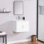 Meuble-lavabo simple mural 23,62 po avec lavabo blanc