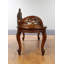 Banc ovale en bois d'acajou Madonna