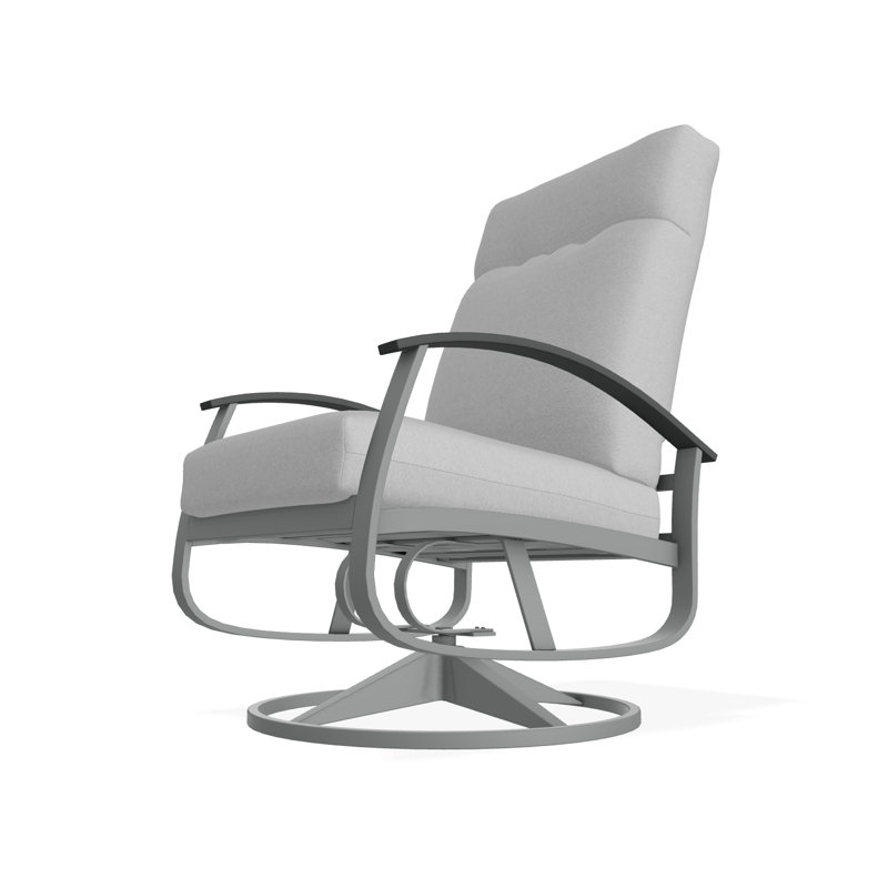 Belle Isle Outdoor Lounge Chair, Graphite, Grasscloth Cloud