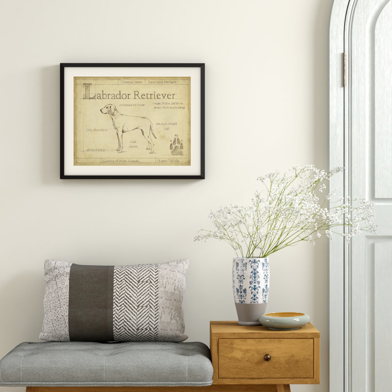 «Antique Labrador Retriever» par Ehtan Harper, reproduction de cadre photo