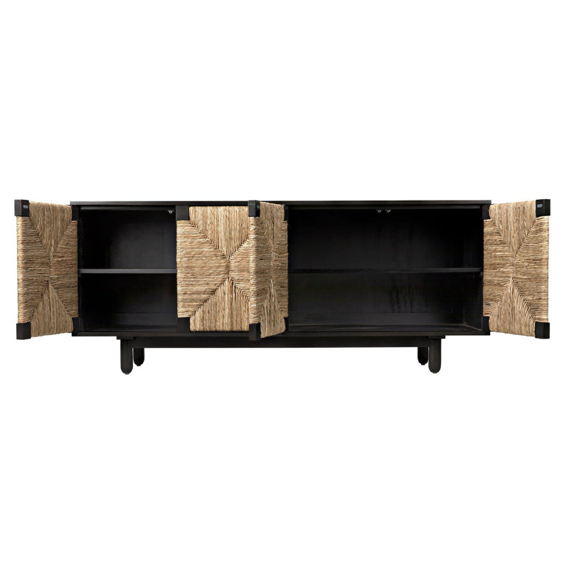 Brook Solid Wood Sideboard, Pale