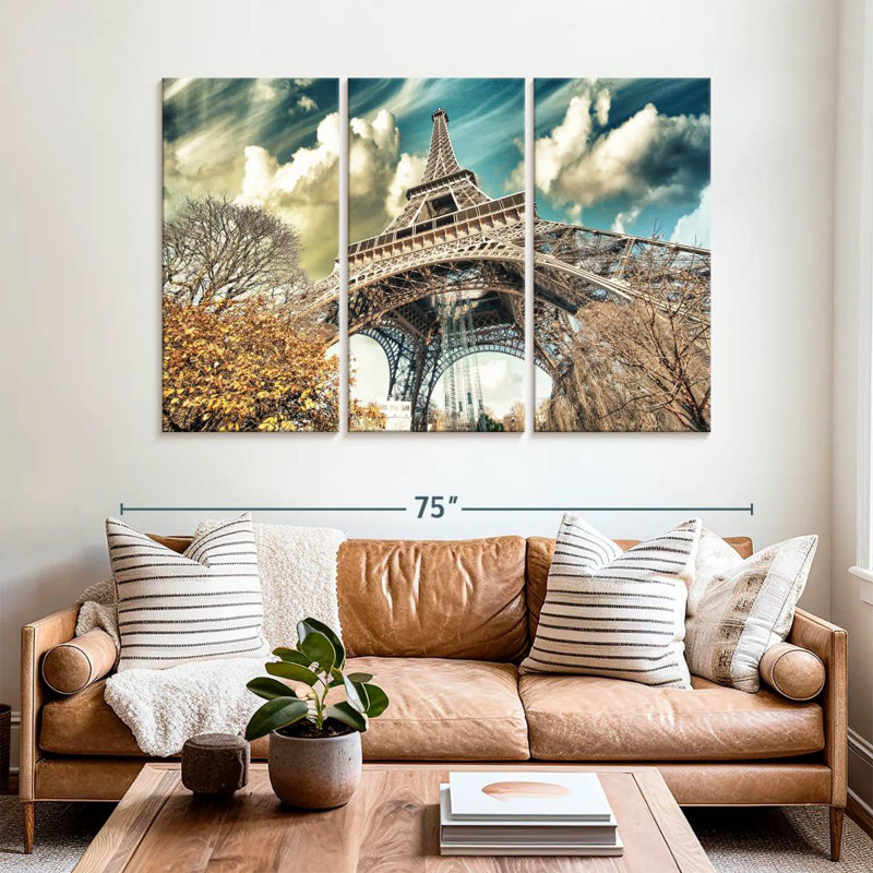 Nicci Eiffel Tower In Winter, 42" H x 65" W