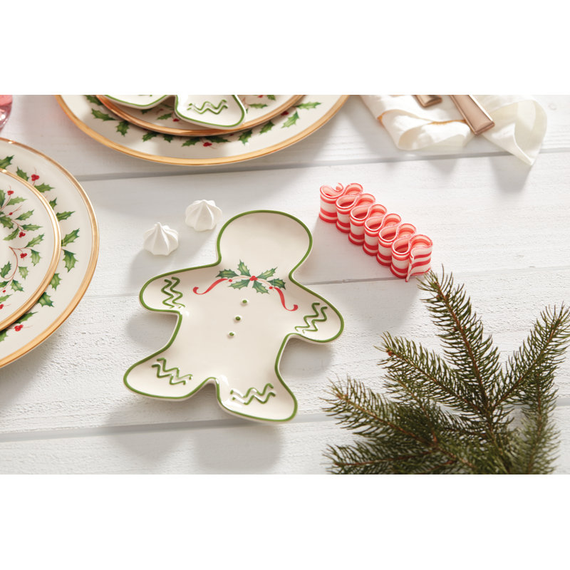 Holiday Gingerbread Man Bread and Butter Plate