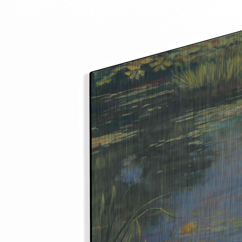 «Garden Pond II» par Carol Rowan, art mural en métal, 24 po x 36 po, H 16 po x l 12 po 