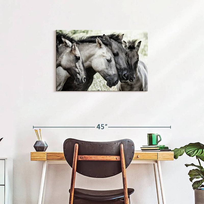 Van Den Four Konik Horses, 20" H x 30" W