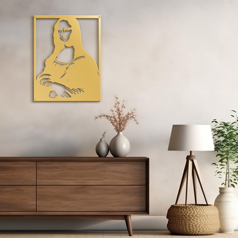 Décoration murale en métal, Or, H 30 po x l 20 po x P 0,05 po