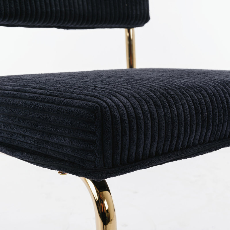 Chaise d'appoint en tissu, Noir