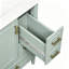 Meuble-lavabo autoportant verdantique de style transitionnel avec lavabo simple, construction en bois massif et MDF-134110389