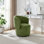 Tanard Upholstered Fabric Round Swivel Accent Armchair - Elegant Stylish Cylindrical Design