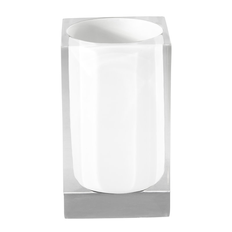 Iz Marina Blue Bath Tumbler, White