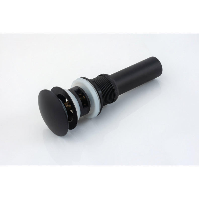 Upc Faucet With Drain, Oil Rubber Black