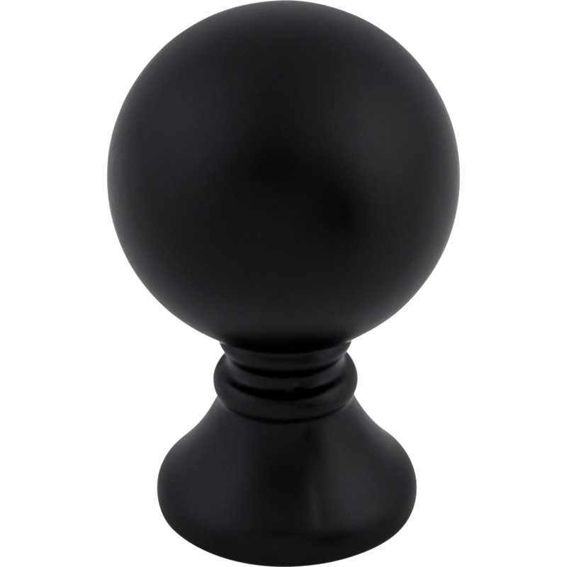 Kara 1" Diameter Round Knob, Black