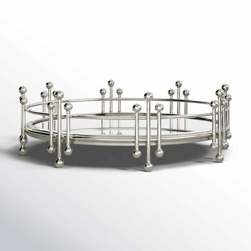 Gorlest Tray, 3.5" H x 12" W x 12" L, Silver
