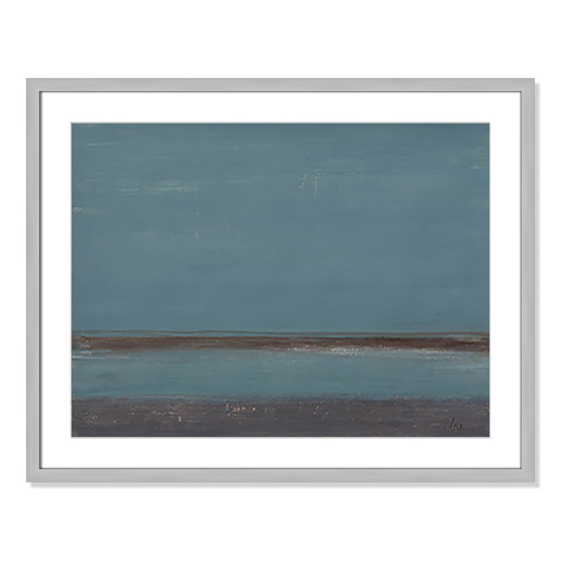 «A Distant Memory» par Casa Fine Arts Print, Blanc, H 23,5 po x l 29,5 po x P 1,25 po, Cadre argenté encadré