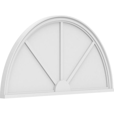Half Round 3 Spoke Architectural Grade PVC Pediment