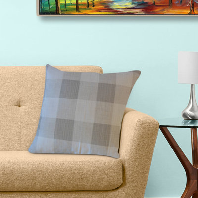 Lindauer Plaid Feather Reversible Throw Pillow