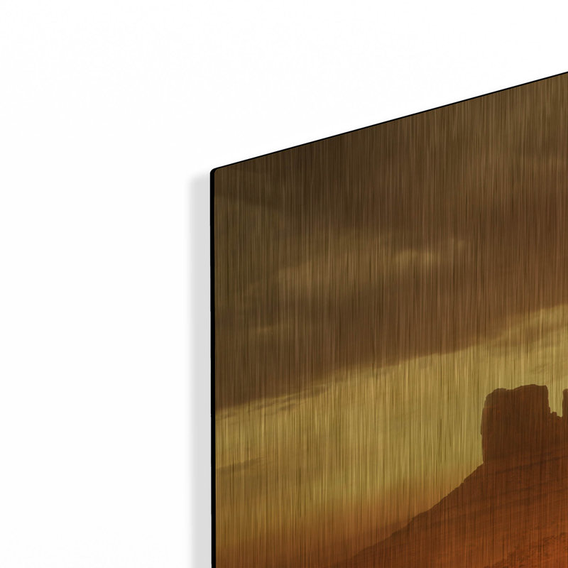 «Monsoon Sandstorm» par John Gavrilis, art mural en métal doré, 36 po x 24 po, 36 po x 24 po