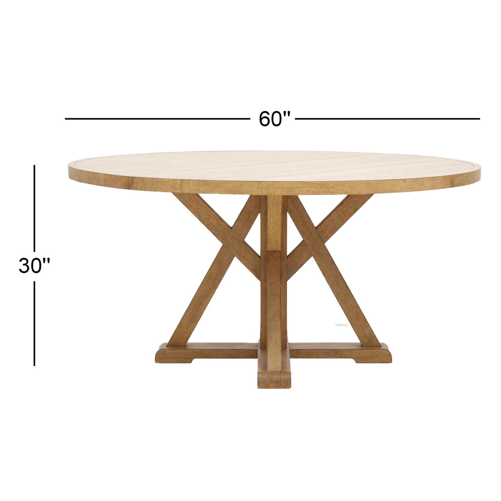 Mya Complete Round Pedestal Table, Brown