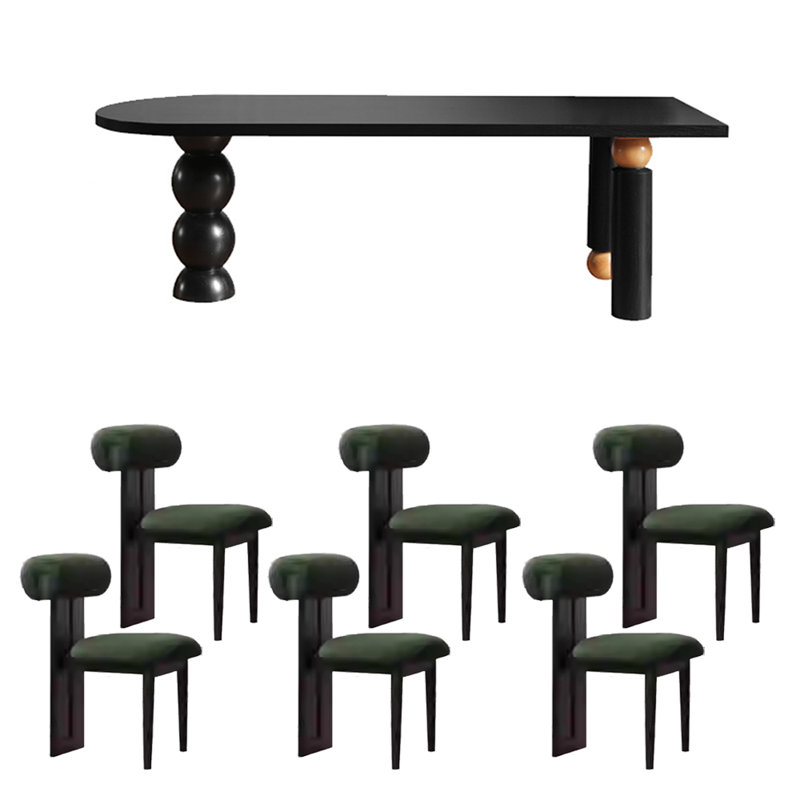 Ensemble de table de salle à manger Creative, 7, H 29,53 po x L 62,99 po x l 31,5 po