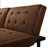 Convertible Futon Sofa Bed, 63" Sleeper Couch With 5-Position Adjustable Backrest, Modern Loveseat-1213414294