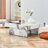 Kippy Coffee Table A modern and practical coffee table with imitation marble patterns, made of MDF material. The fusion of elegance and natural fashion 31.4"* 31.4"* 12 "-339453979