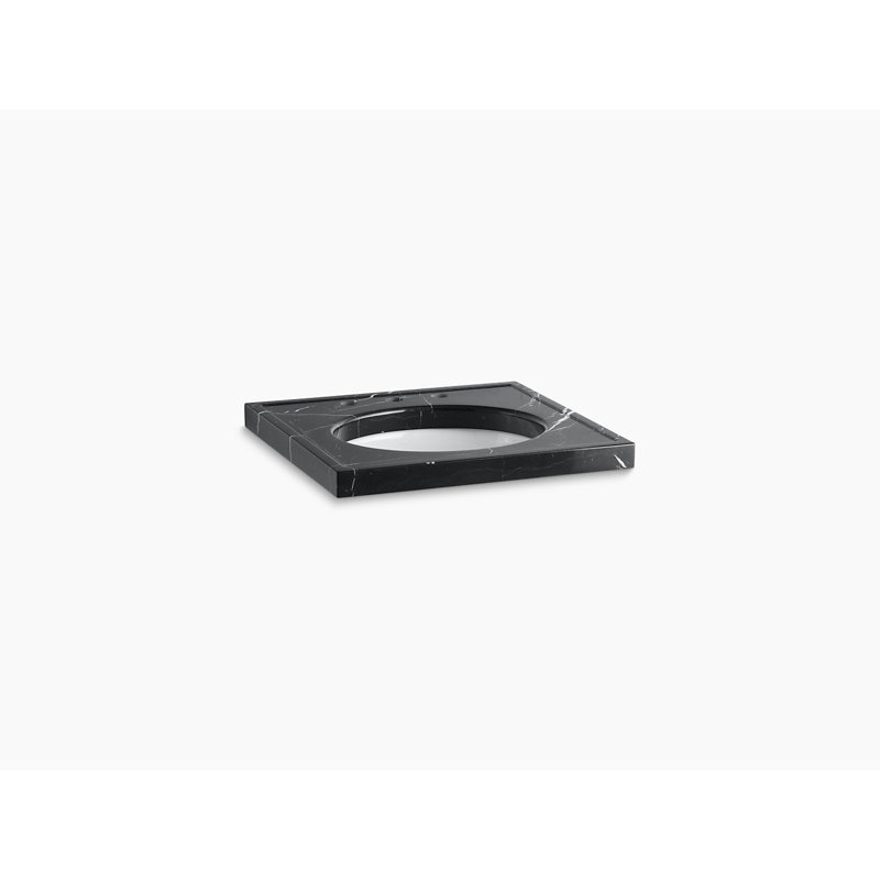 Kathryn® 24" x 22" Marble Console Tabletop with 8" Widespread Faucet Holes and Cut for K-2205-g/K-2210-g Undermount Bathroom Sink