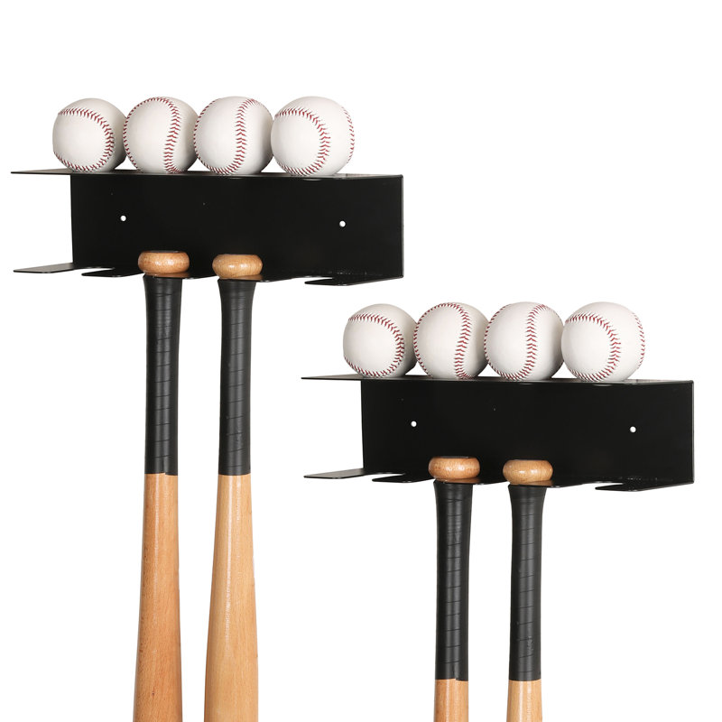 Tabukiniberu Wall Mounted Baseball Sports Rack