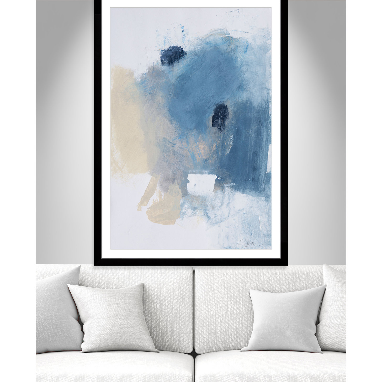 Coastal Carnival Collection "Coastal Carnival I" Print, Black Single Picture Framed Paper, White, 55" H x 39" W x 1.25" D
