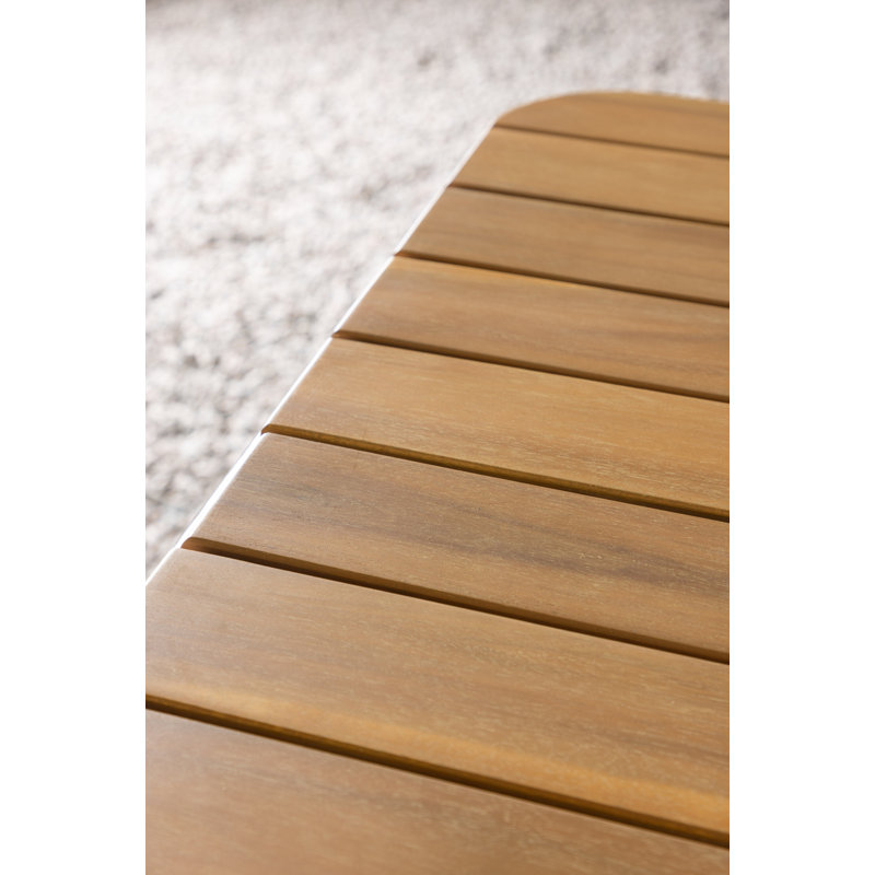 Arlisha Acacia Metal Base Dining Table