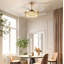 Ventilateurs de plafond Modern Farmhouse avec lumières rétractables et moteur à 6 vitesses réversible doré