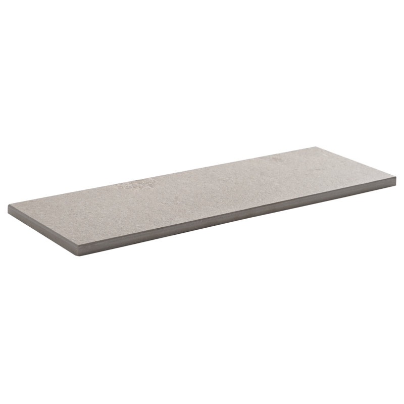 Piccoli Petite 4x12 Matte Terrazzo Look Porcelain Tile, Warm Gray