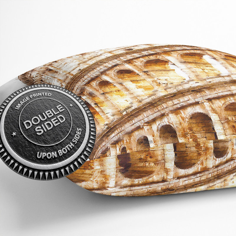 Colosseum in Rome Italy Cushion with Filling, 40cm H x 40cm W x 15cm D