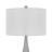 Ege Table Lamp Set of 2, Teardrop Brushed Steel Base, White Shade-103134242