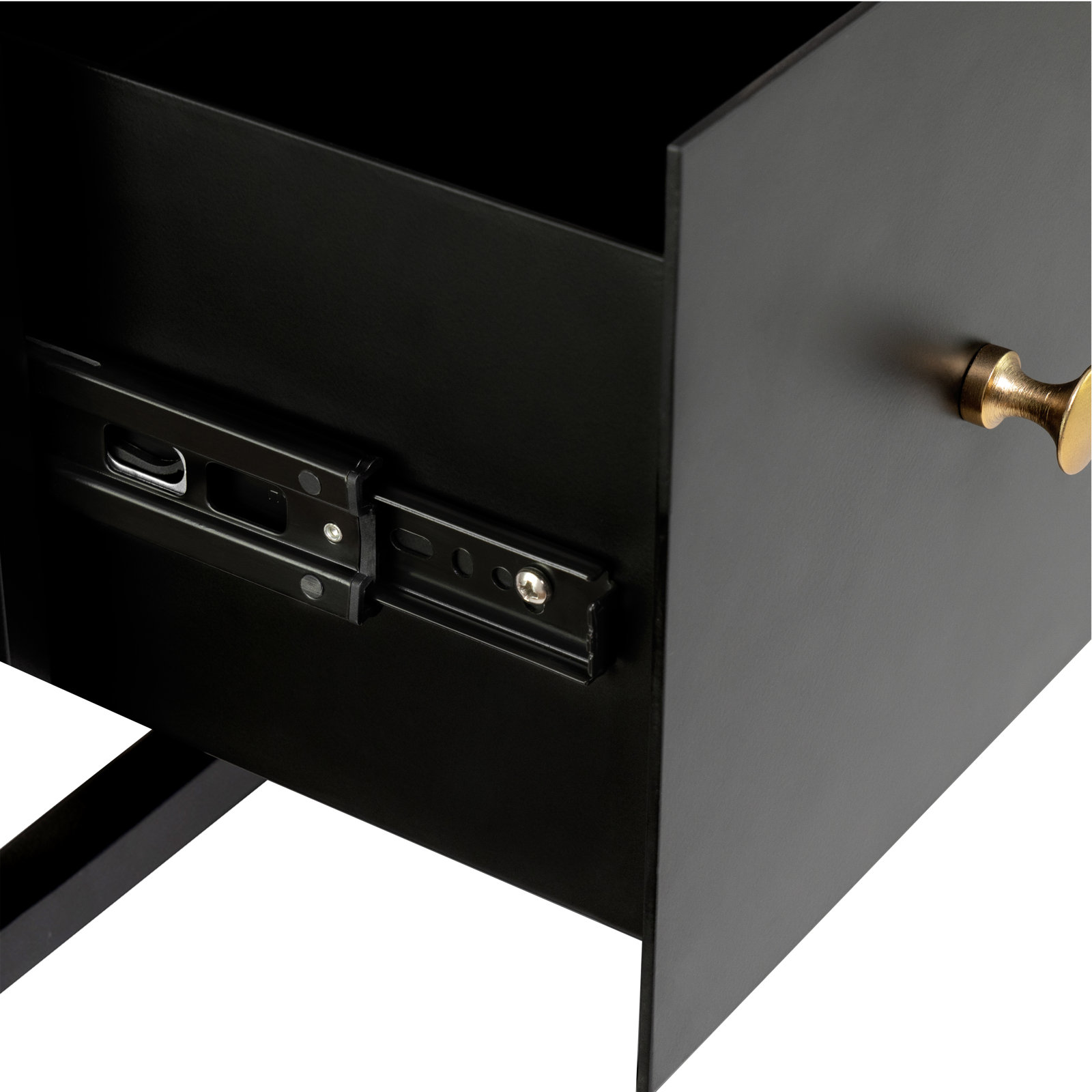Walee 3-Drawer Nightstand, Black