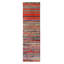 Pasha Wool Striped Area Rug in Blue/Red/Orange/Green