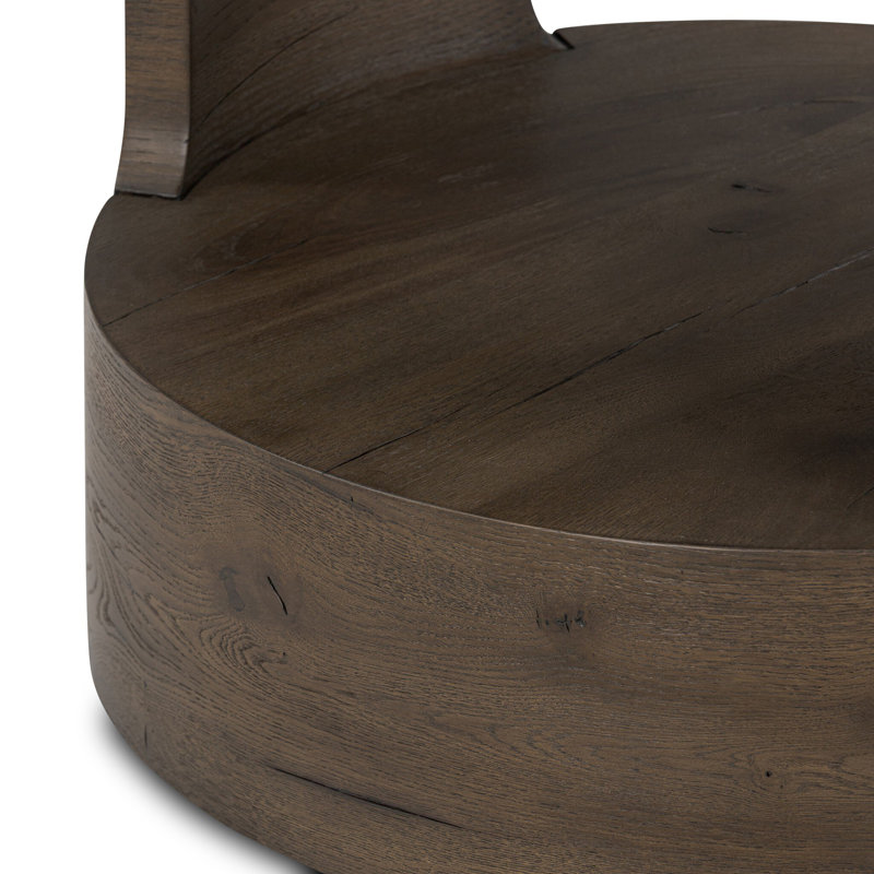Matheus Solid Wood End Table, Gray Reclaimed French Oak