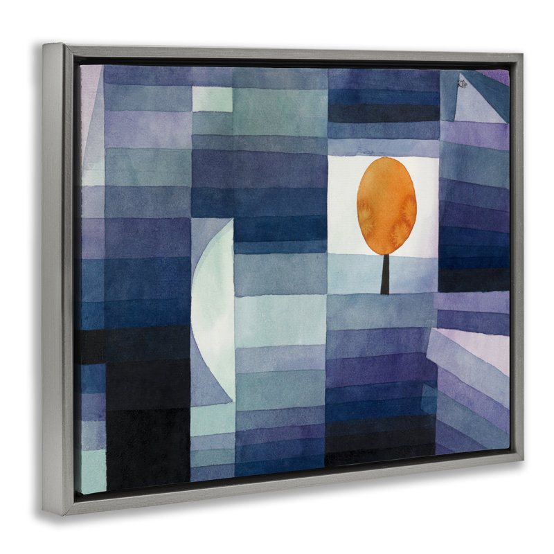 "Harbinger of Autumn", art mural classique encadré flottant par one1000paintings, Cadre flottant gris lustré