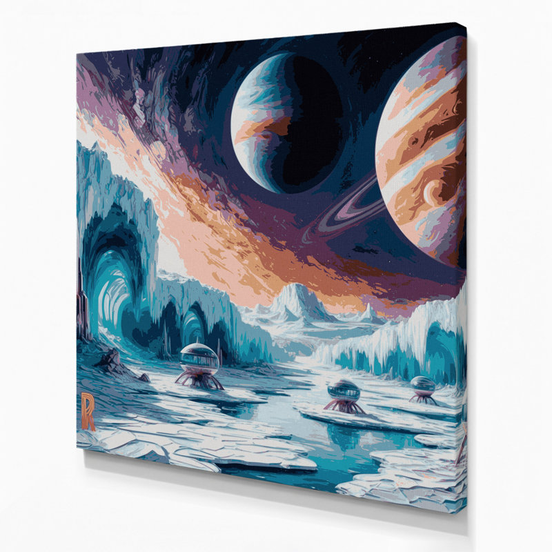 Art mural sur toile gris Space NASA, H 32 po x l 32 po