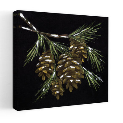 Contemporary Pine Sprig With Winter Pine Sprig Art