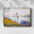 Toile avec cadre flottant or