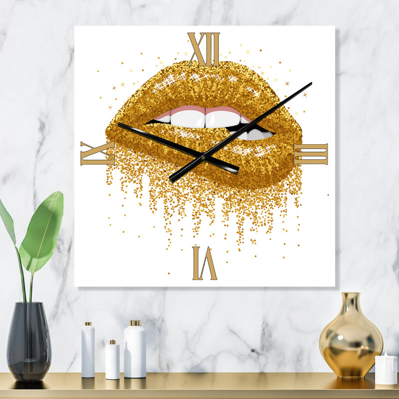 Horloge murale - Femme avec des paillettes scintillantes, Médium